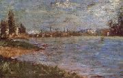 Georges Seurat Two Sides of the river Sweden oil painting artist